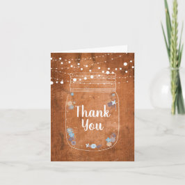 Rustic Mason Jar String Lights Vielen Dank Karte