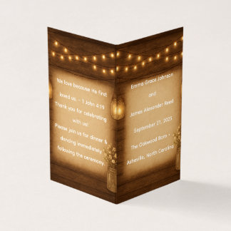 Rustic Mason Jar Wedding Programmvorlage