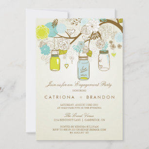 RUSTIC MASON JARS SPRING ENGAGEMENT PARTEI EINLADE EINLADUNG