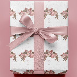 Rustic Mauve Floral Geschenkpapier