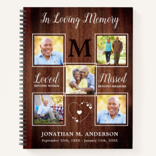 Rustic Memorial 5 Photo Budget Funérailles Livre d