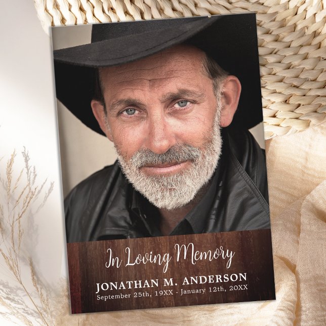 Rustic Memorial Love Memory Beileid Vielen Dank Mitteilungskarte (Von Creator hochgeladen)