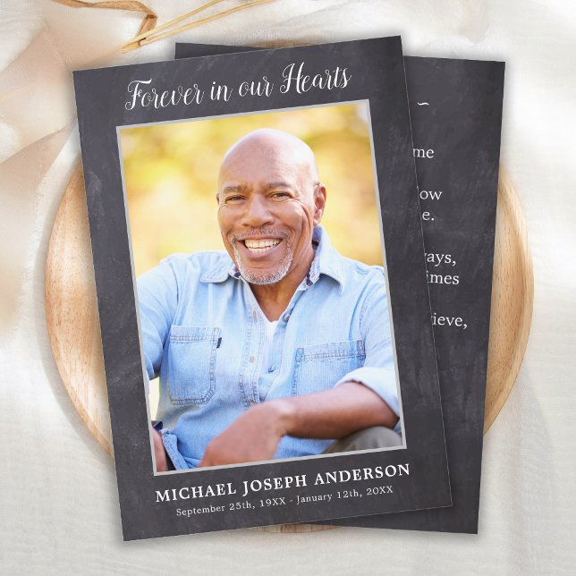 Rustic Memorial Photo Sympathy Carte de prière Fun (Créateur téléchargé)