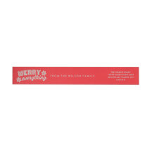 Rustic Merry Alles Weihnachts Wraparound Label