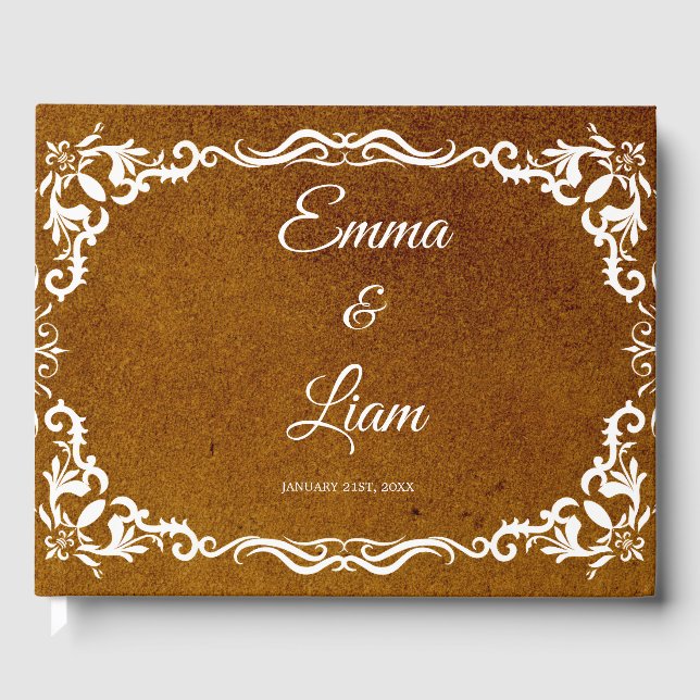 Rustic Mexican Wedding Guest Book  Gästebuch (Vorderseite)