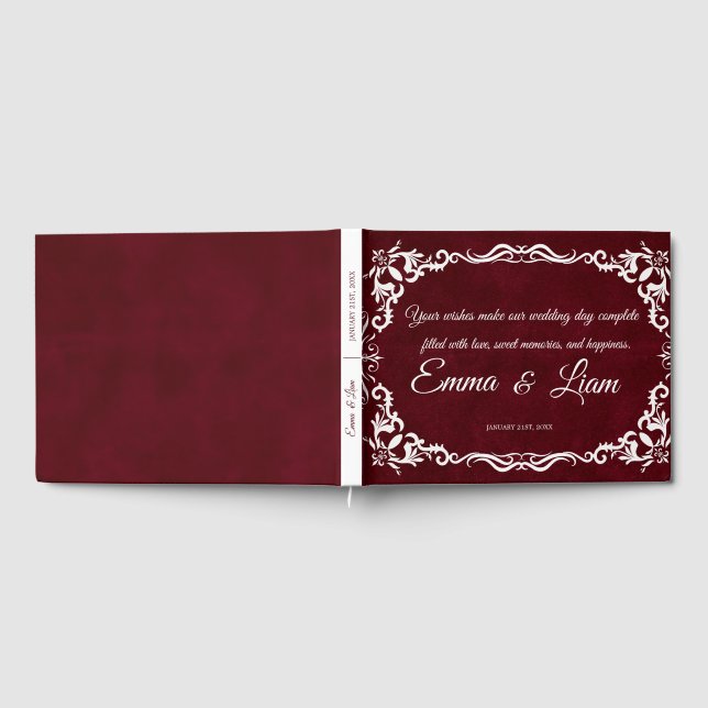 Rustic Mexican Wedding Guest Book  Gästebuch (Voll)