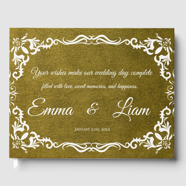 Rustic Mexican Wedding Guest Book  Gästebuch (Vorderseite)