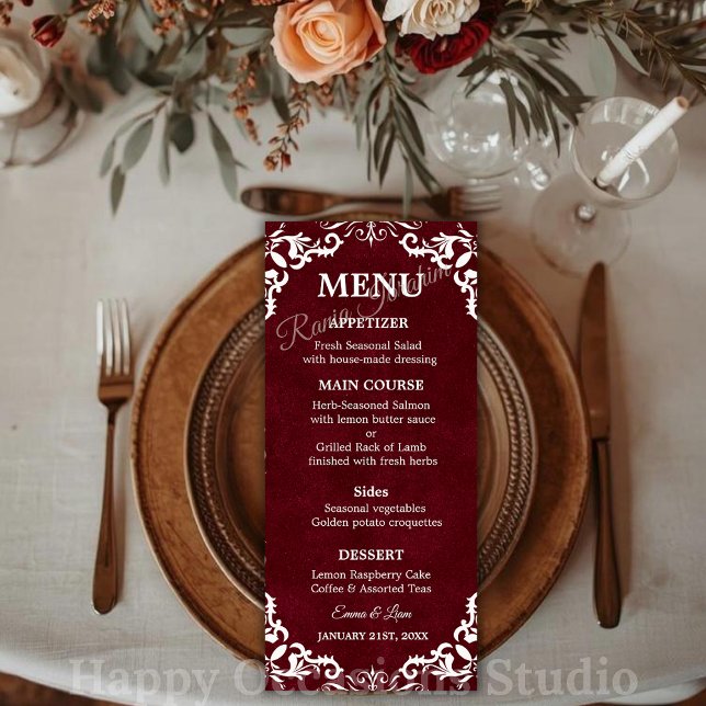 Rustic Mexican Wedding Menu Card (Créateur téléchargé)