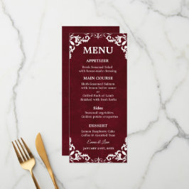 Rustic Mexican Wedding Menu Card Menükarte
