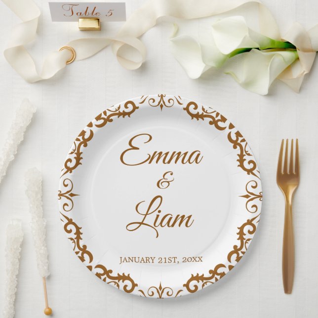 Rustic Mexican Wedding Paper Plates – Papel Picado Pappteller (Hochzeit)