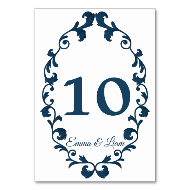 Rustic Mexican Wedding Table Number Card Tischnummer (Vorderseite)