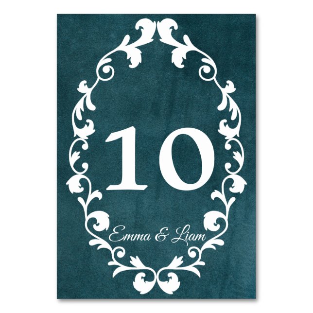 Rustic Mexican Wedding Table Number Card Tischnummer (Vorderseite)