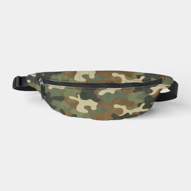 Rustic Military Camo Pattern Bauchtasche (Vorderseite)