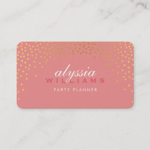 RUSTIC MINI CONFETTI niedliche Goldfolie stilvolle Visitenkarte