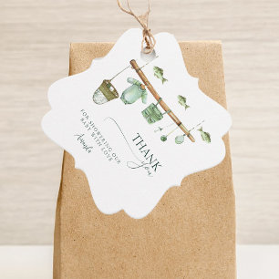 Rustic Modern Fisherman Baby Dusche Vielen Dank Geschenkanhänger