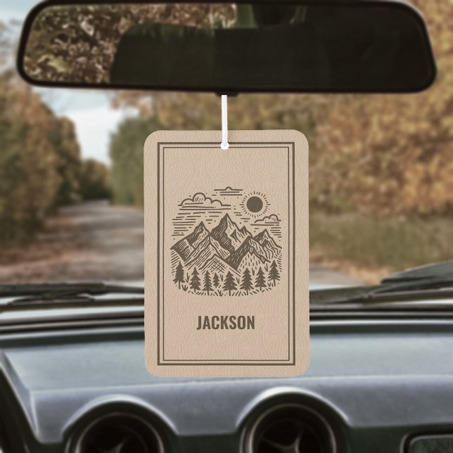 Rustic Modern Mountain Custom  Autolufterfrischer (Rustic Modern Mountains Custom Air Freshener)