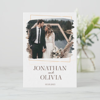 Rustic Modern Wedding Invitation Einladung