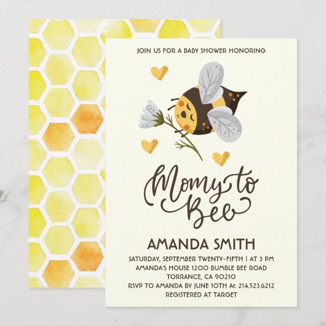 Rustic Mommy to be Baby shower Invitation (Devant / Derrière)