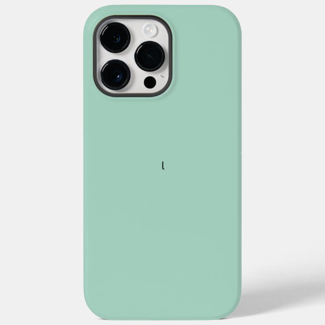 Rustic Monogram Blue Aquamarin iPhone 14 Pro Case (Rückseite)