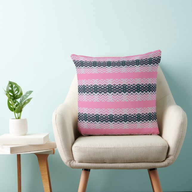 Rustic Monogram Chic Groovy Kissen (Stuhl )