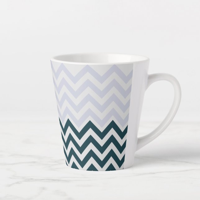 Rustic Monogram Groovy Chic Milchtasse (Rechts)