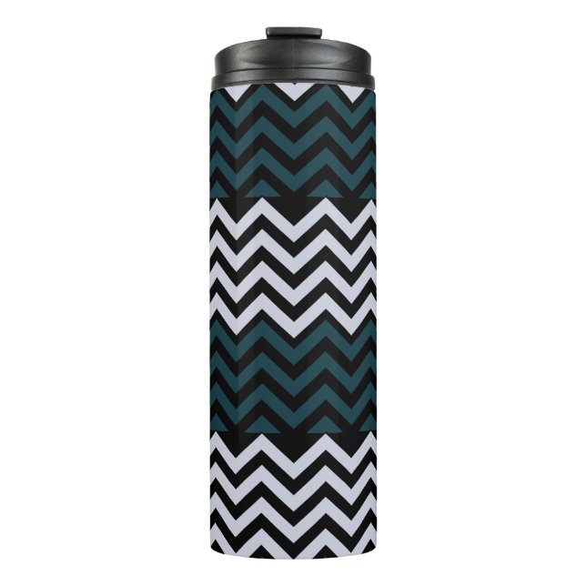 Rustic Monogram Groovy Chic Thermosbecher (Vorderseite)