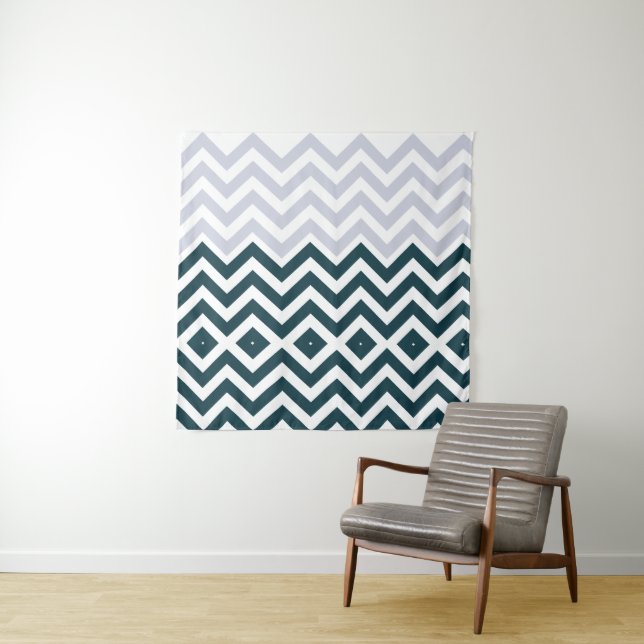 Rustic Monogram Groovy Chic Wandteppich (Beispiel)