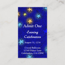 Rustic Moon et Stars Carte de visite de billets d'