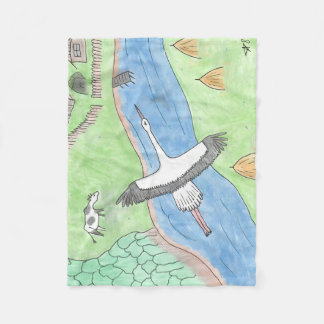 "Rustic motifs" Fleecedecke