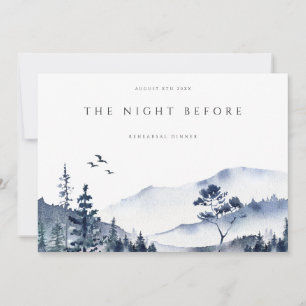 Rustic Mountain Boho Répétition Dîner Invitation