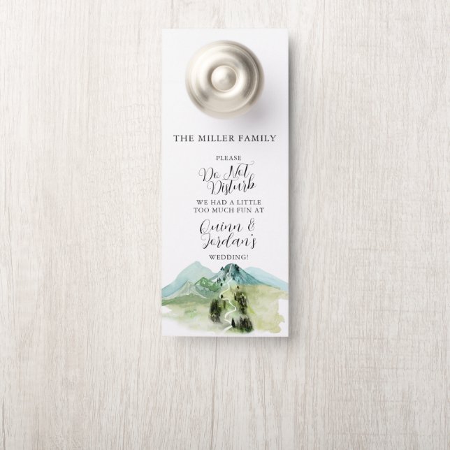 Rustic Mountain Wedding | Double Sided Türanhänger (Auf Knauf)