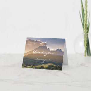 Rustic Mountain Wedding Vielen Dank Dankeskarte