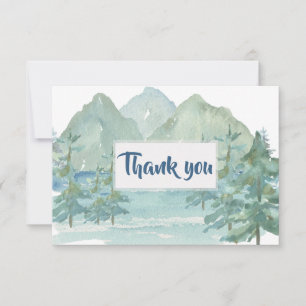 Rustic Mountains Baby shower d'aventure Merci