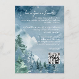 Rustic Mountains Honeymoon Fund Dark Dusk Blue Begleitkarte