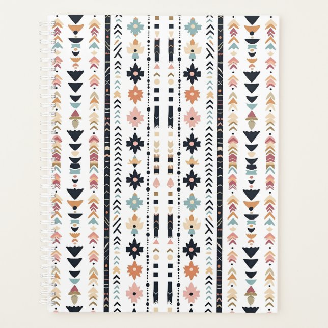 Rustic Native Ethnic Mudcloth Aesthetic Vertical Planer (Vorderseite)