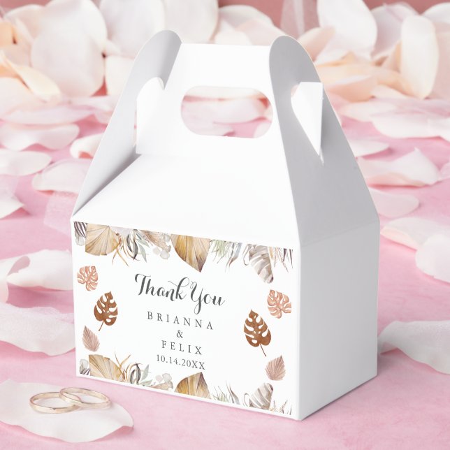 Rustic Neutral Boho Wedding Geschenkschachtel (Hochzeit)