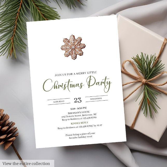 Rustic Neutral Earthy Minimalist Cozy Holiday Xmas Einladung (Rustic Neutral Earthy Minimalist Cozy Holiday Christmas Party)