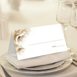 Rustic Neutral Floral Wedding Place Card Platzkarte