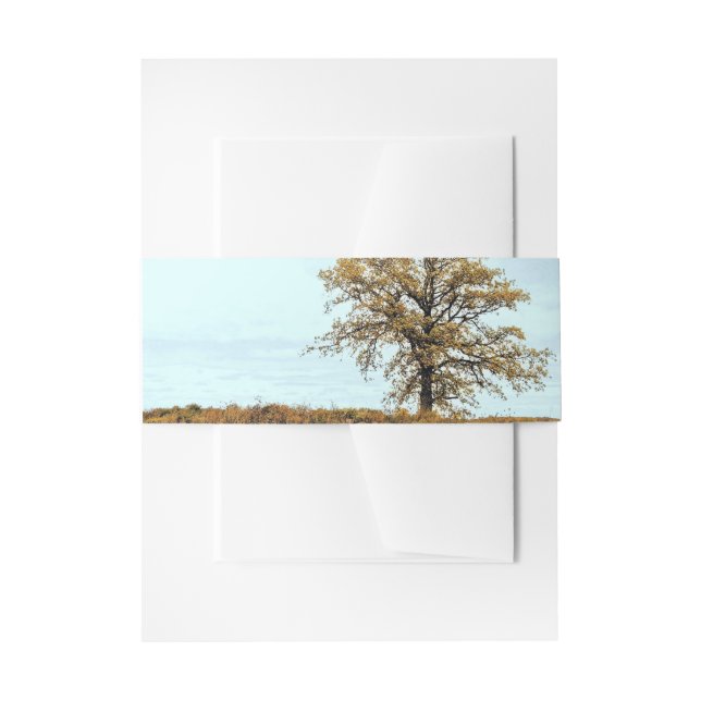 Rustic Oak Tree Autumn Wedding Einladungsbanderole (Vorderseite Beispiel)