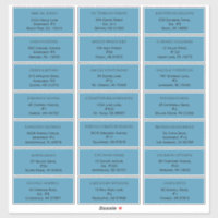 Rustic Ocean Blue Mariage Étiquettes de adresse in