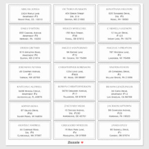 Rustic Ocean Wedding Guest Address Labels