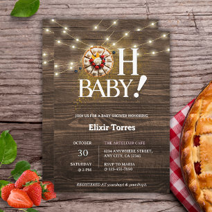 Rustic Oh Baby Süsse Pie Baby Dusche Einladung