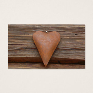 Rustic Old Heart on Log Cabin Wood