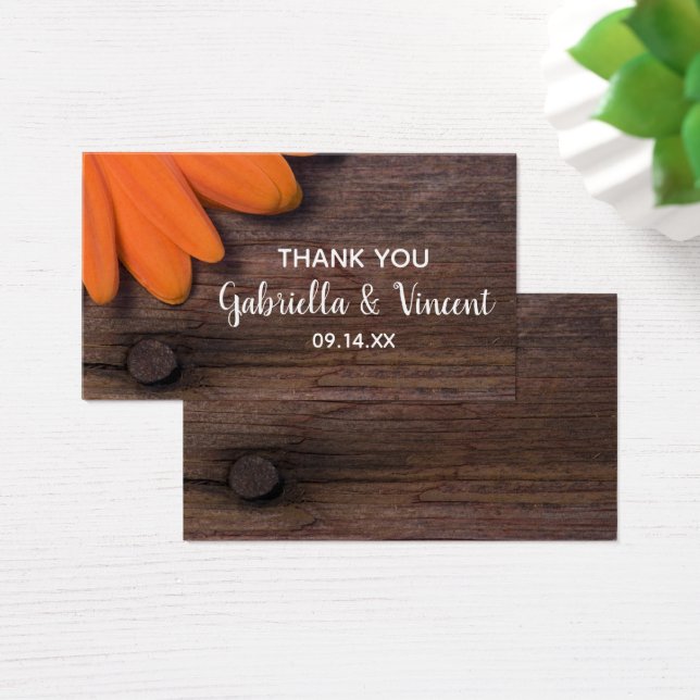 Rustic Orange Daisy Country Barn Gastgeschenk Hoch (Schreibtisch)