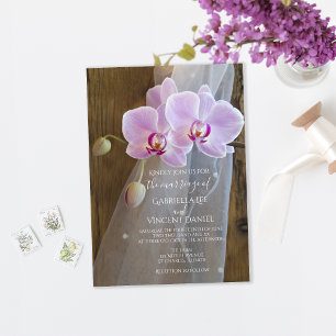 Rustic Orchid Elegance Barne Faire-part de mariage