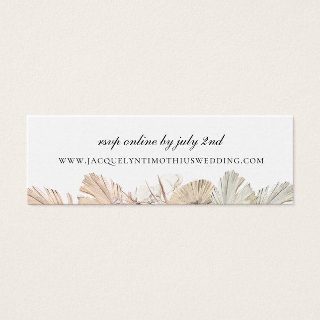 Rustic Palm Frond Wedding Website UAWG (Vorderseite)
