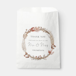 Rustic Pampas Grass Frame Neu Herr Mrs. Geschenktütchen