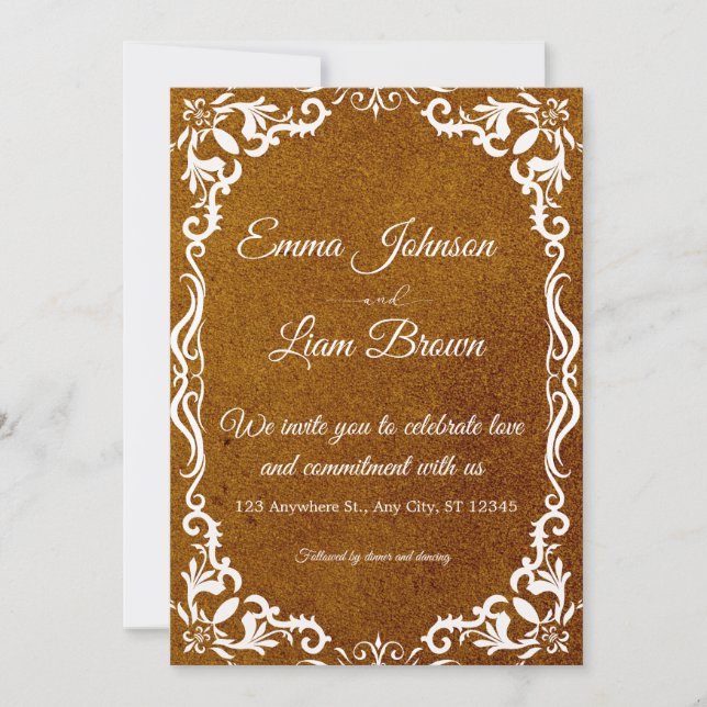 Rustic Papel Picado Mexican Wedding Invitation Einladung (Vorderseite)