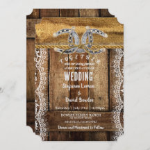 Rustic Pays Occidental Mariages Invitations