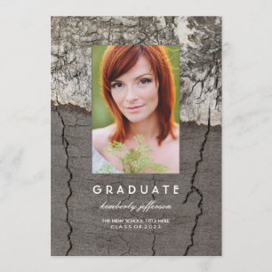 Rustic Photo Graduation Party et Faire-part